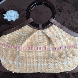 Elaine Turner Woven Straw Handbag 👜👜